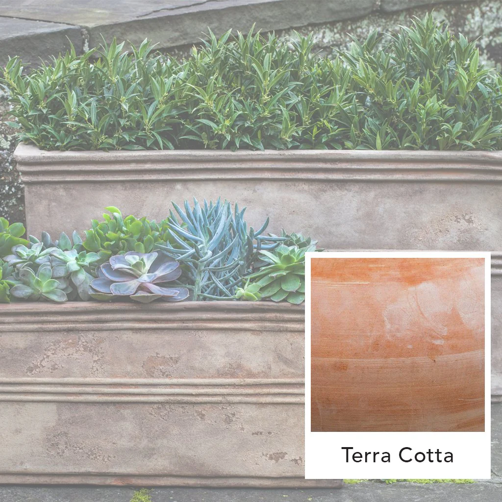 Antico Rectangular Planter || Terra Cotta