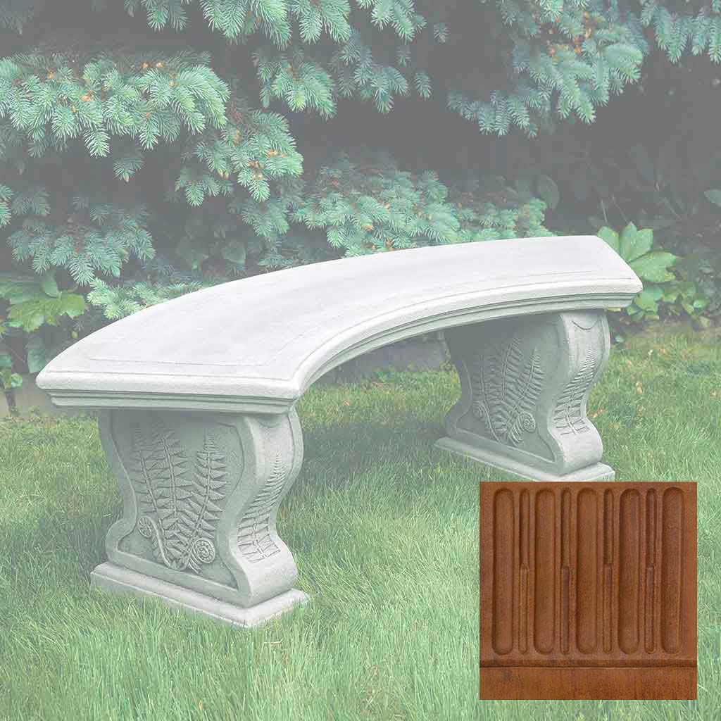 Curved Woodland Ferns Bench - Image 10
