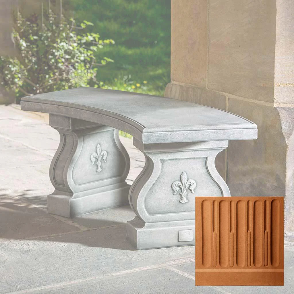 Fleur De Lys Curved Bench - Image 16