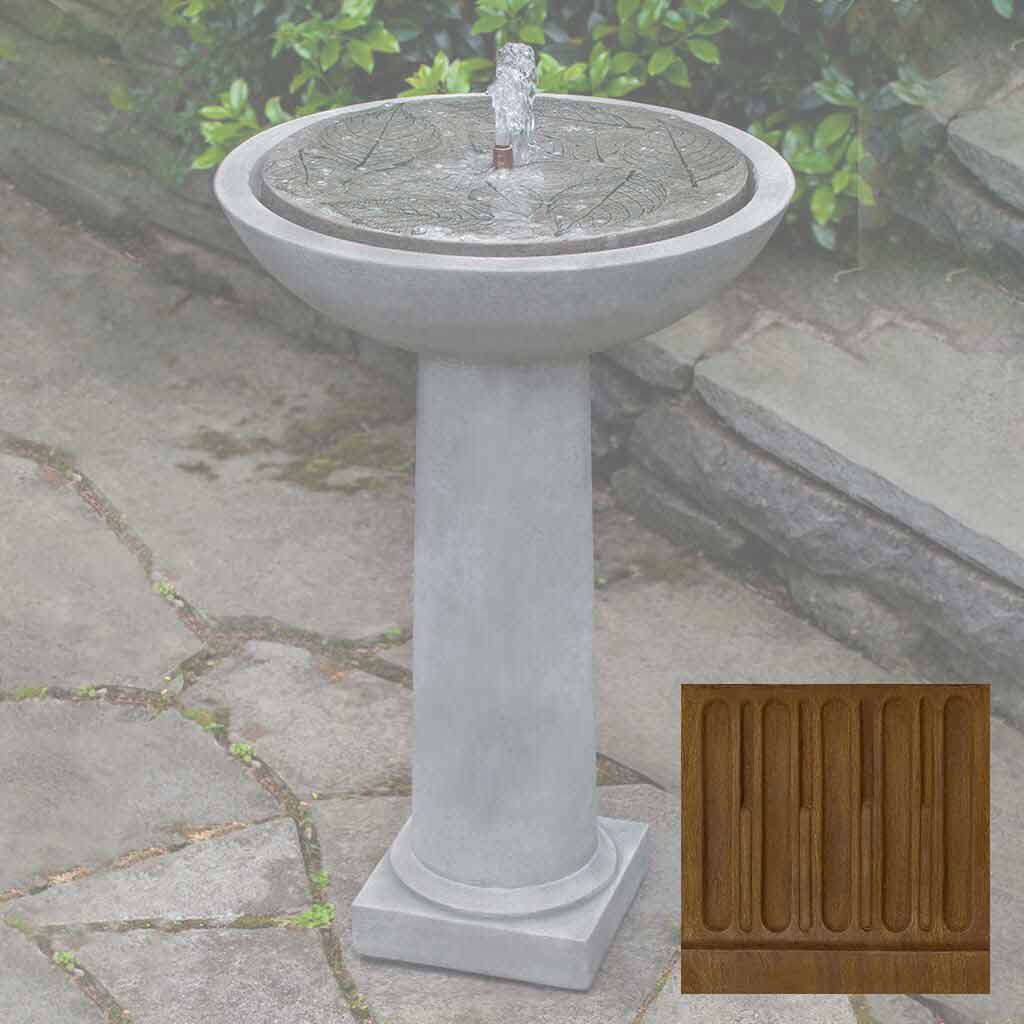 Hydrangea Leaves Birdbath Fountain - Image 13