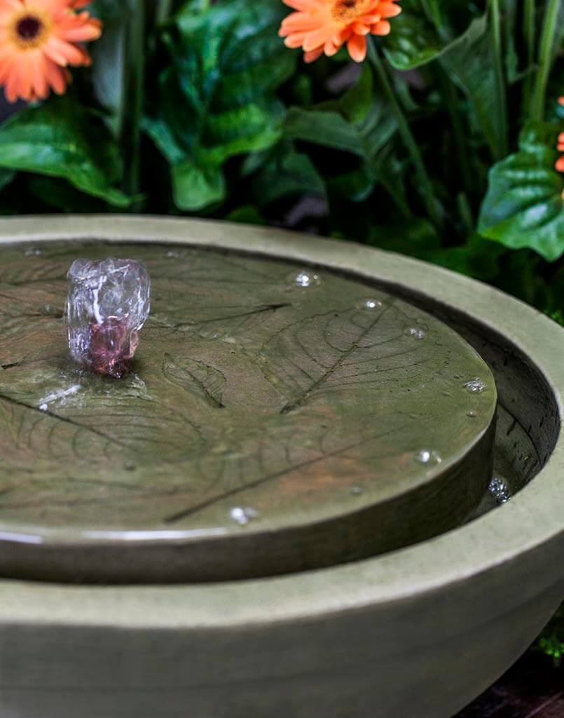 Hydrangea Leaves Garden Terrace Fountain - Image 3