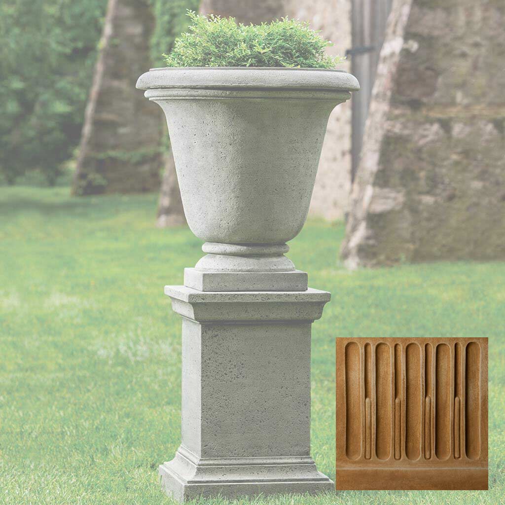 Textured Hampton Urn with Pedestal - Image 7