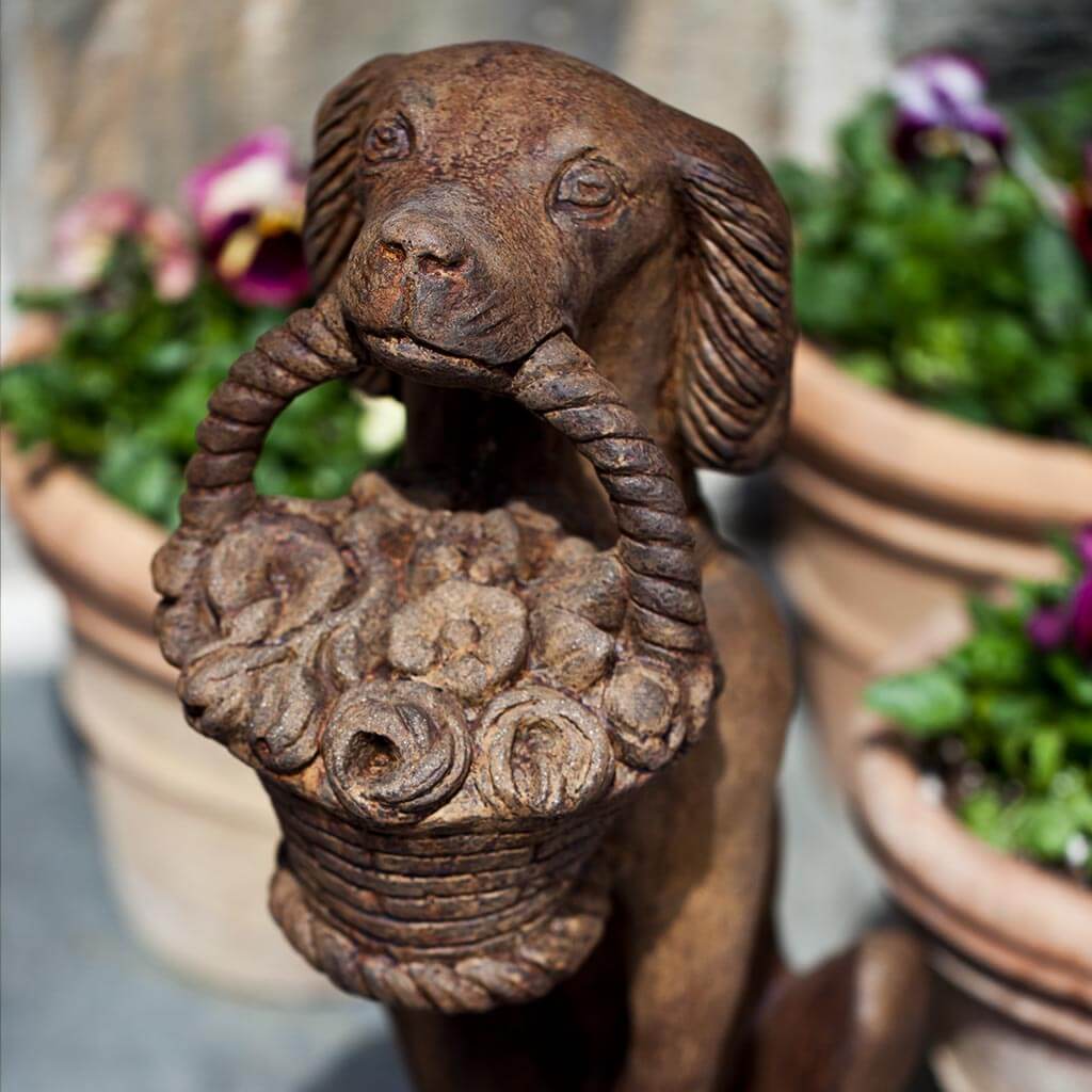 Vintage Dog with Basket - Image 3