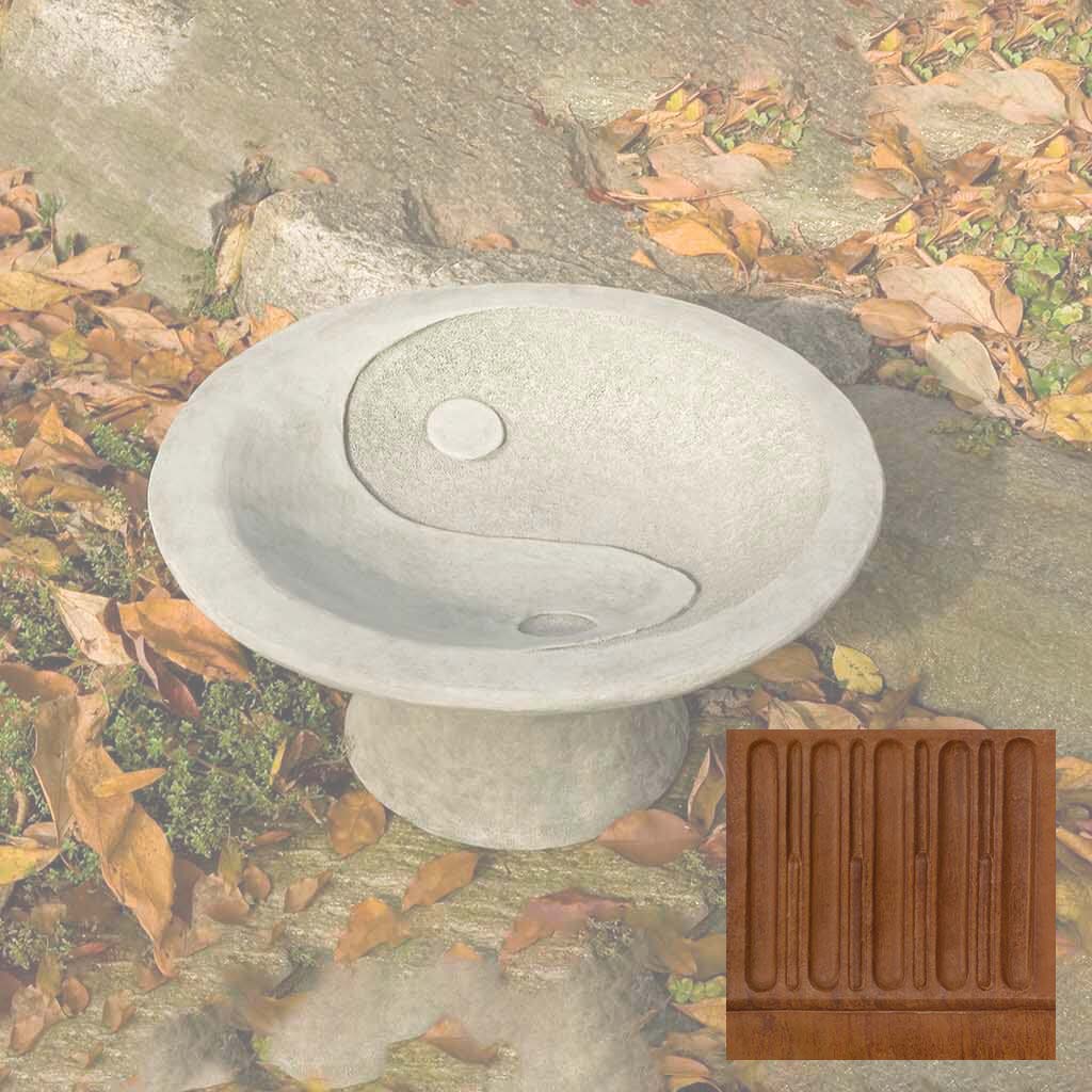 Yin Yang Pedestal Birdbath - Image 10