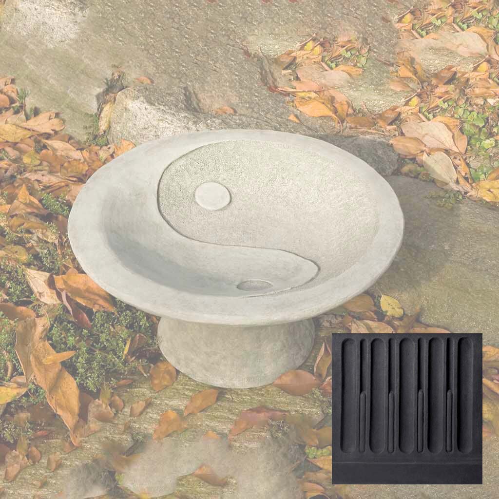 Yin Yang Pedestal Birdbath - Image 11