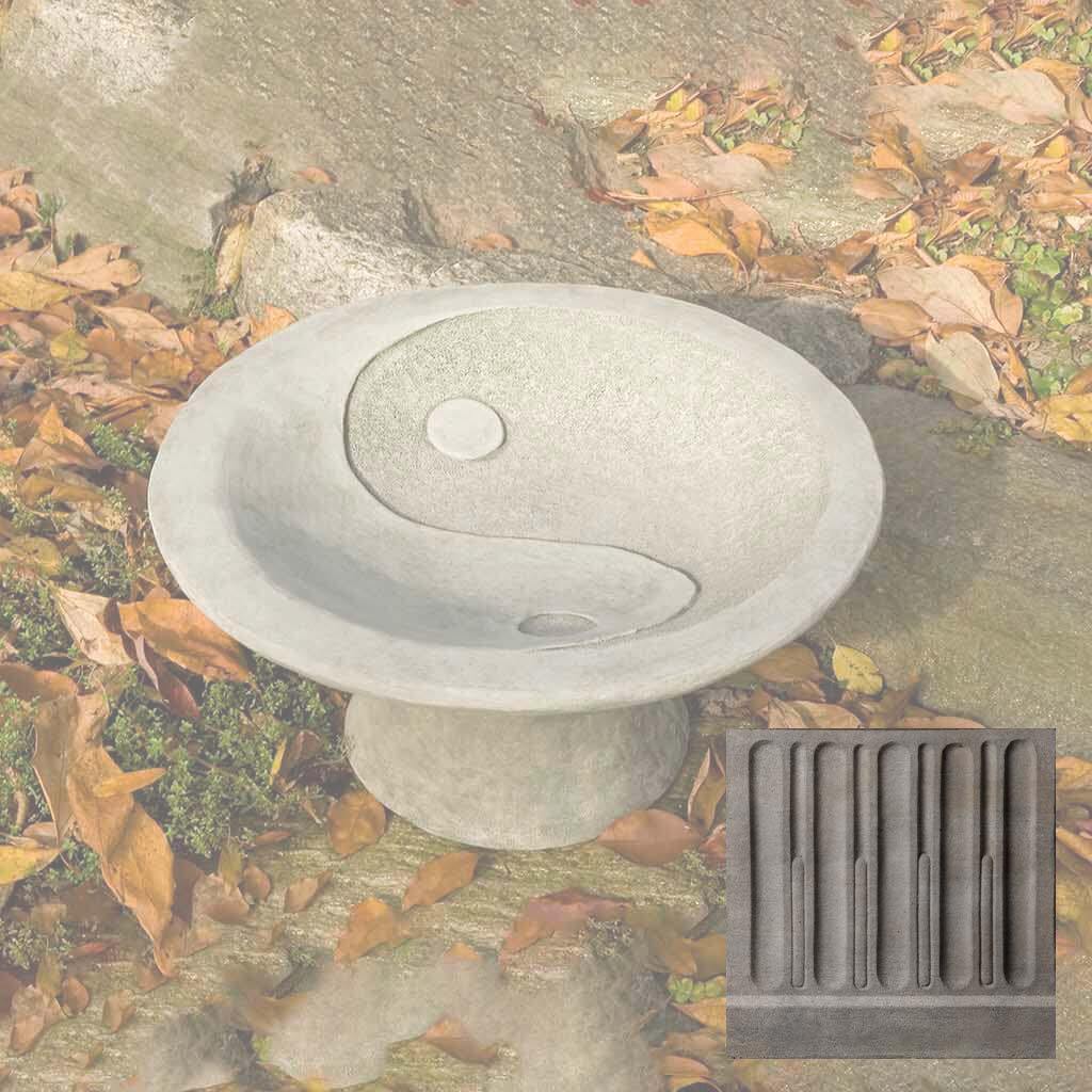 Yin Yang Pedestal Birdbath - Image 14