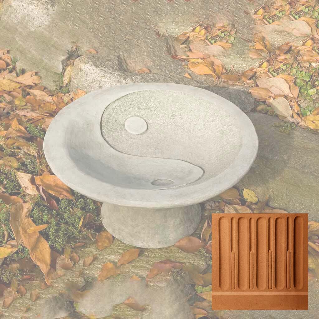 Yin Yang Pedestal Birdbath - Image 15
