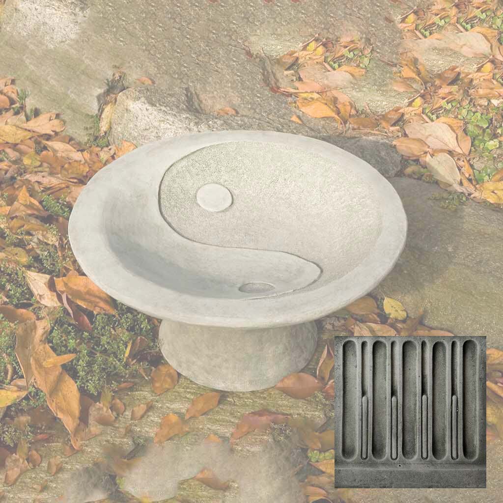 Yin Yang Pedestal Birdbath - Image 3
