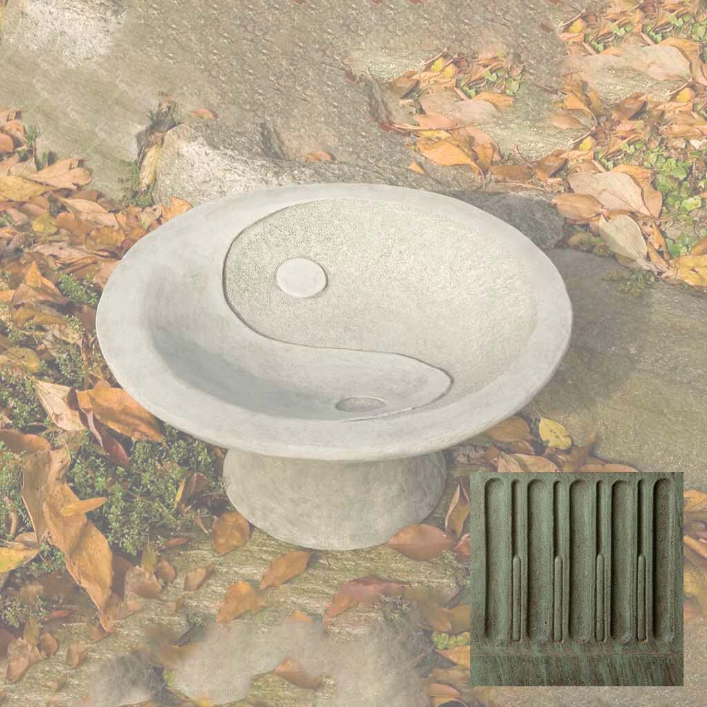Yin Yang Pedestal Birdbath - Image 4