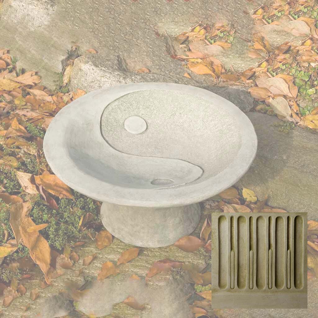 Yin Yang Pedestal Birdbath - Image 5