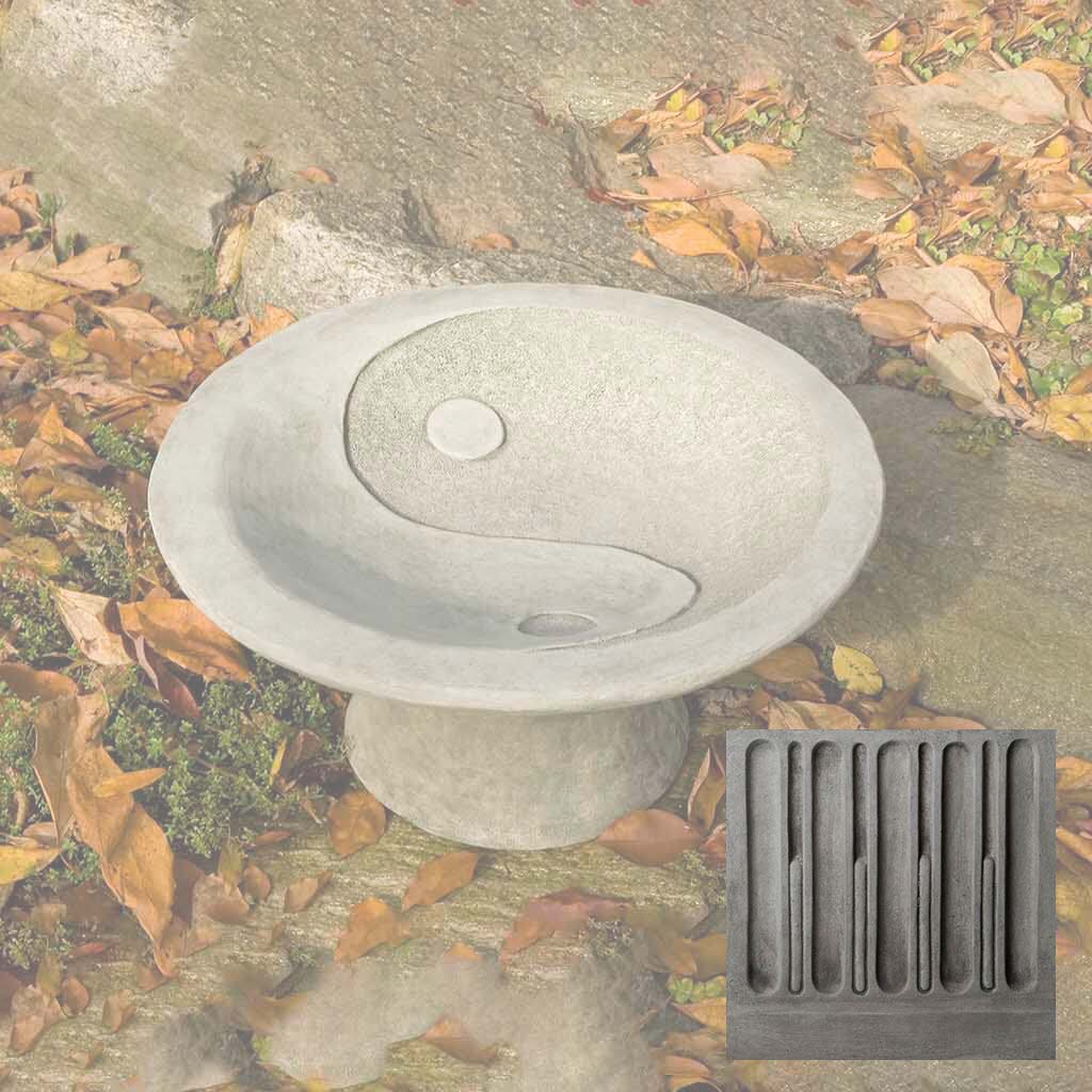 Yin Yang Pedestal Birdbath - Image 6