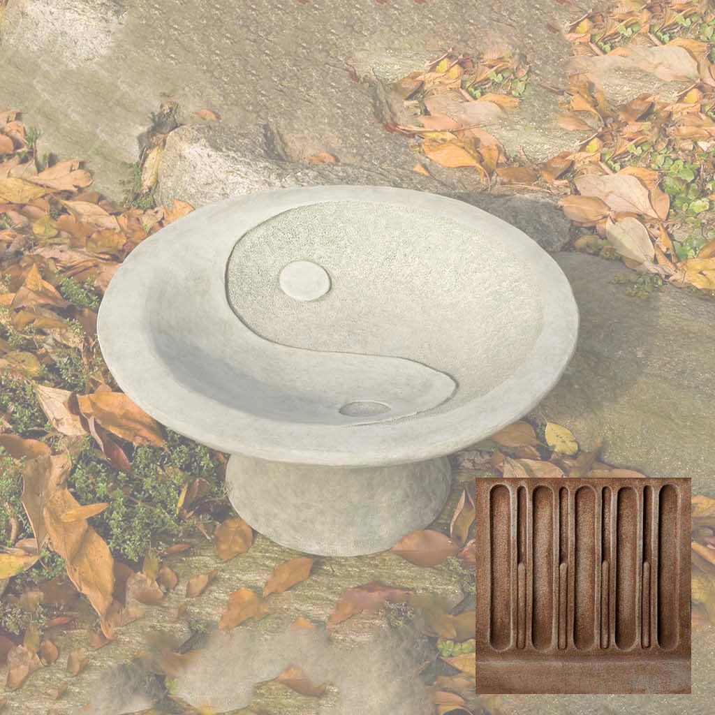 Yin Yang Pedestal Birdbath - Image 8