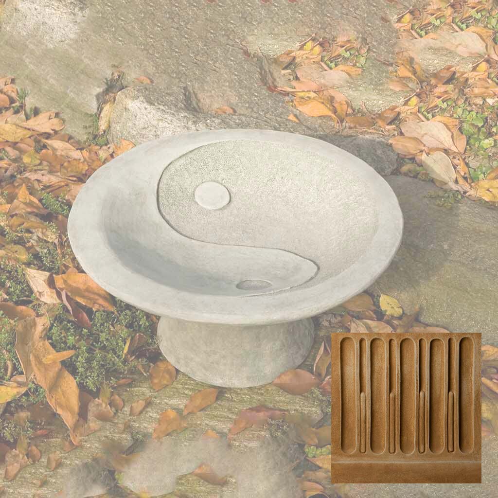 Yin Yang Pedestal Birdbath - Image 9